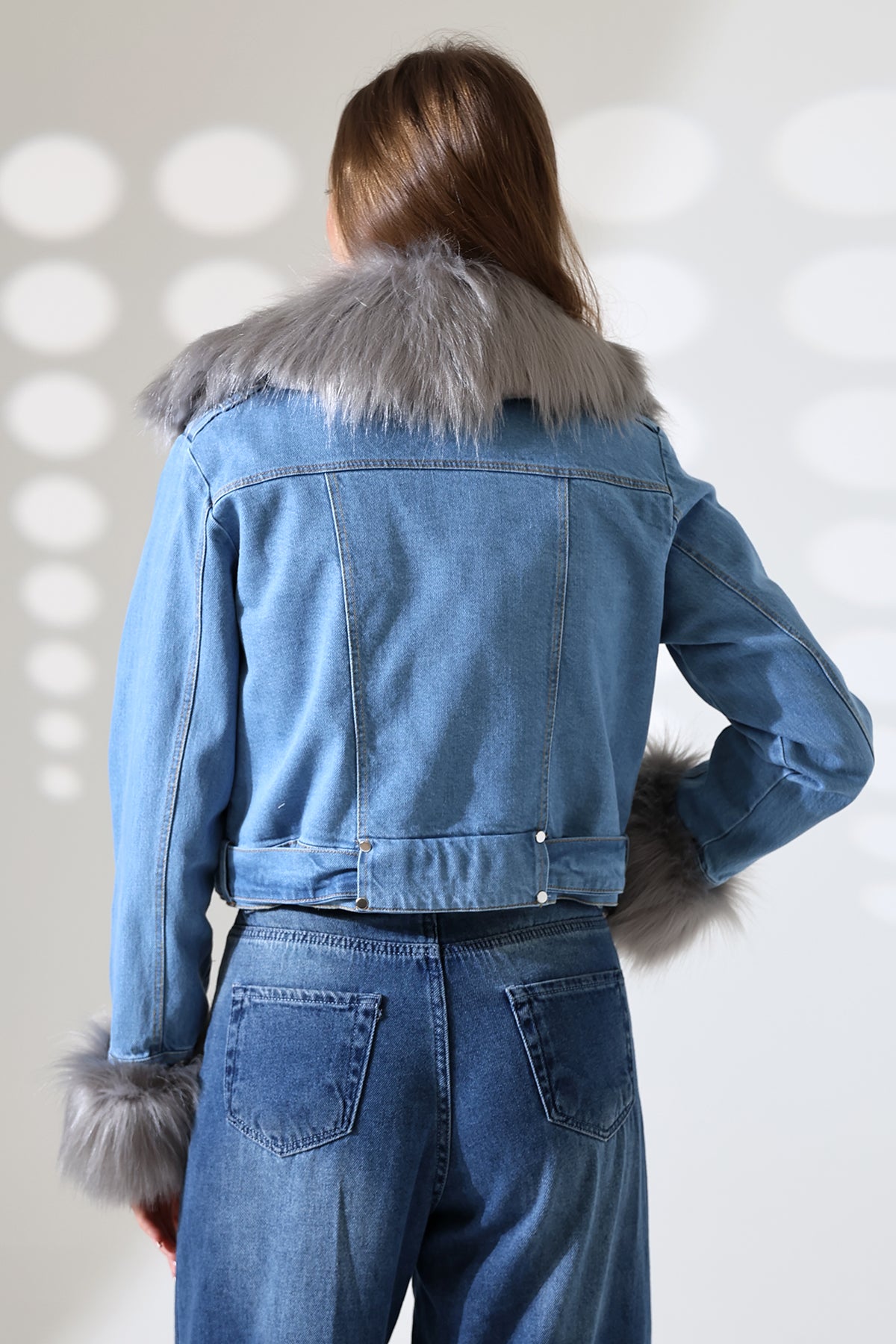 Kürklü Jean Ceket