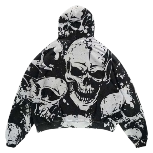 Skulls Kapüşonlu Sweatshirt